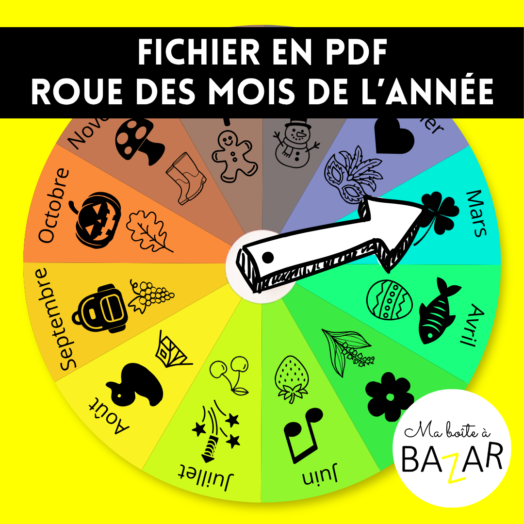 Roue des mois de l’année Montessori – Se repérer dans le temps en douceur