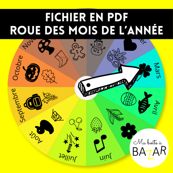Roue des mois de l’année Montessori – Se repérer dans le temps en douceur