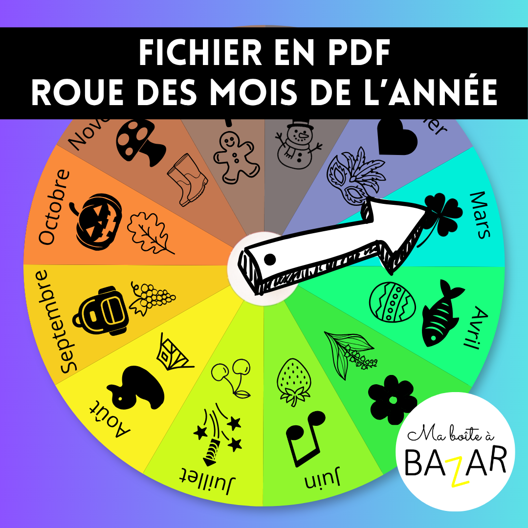 Roue des mois de l’année Montessori – Se repérer dans le temps en douceur