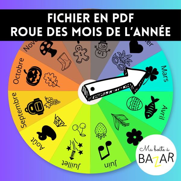 Roue des mois de l’année Montessori – Se repérer dans le temps en douceur