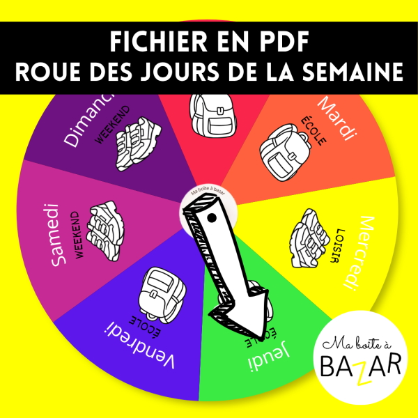 Roue des jours de la semaine Montessori – Se repérer dans le temps au quotidien