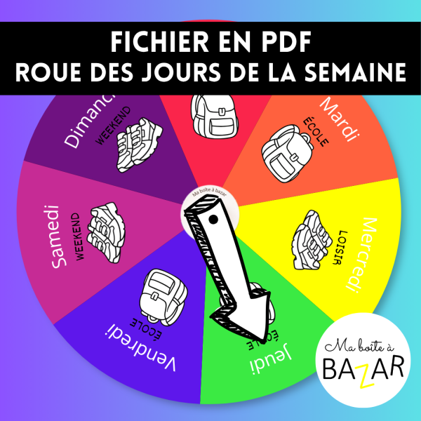 Roue des jours de la semaine Montessori – Se repérer dans le temps au quotidien