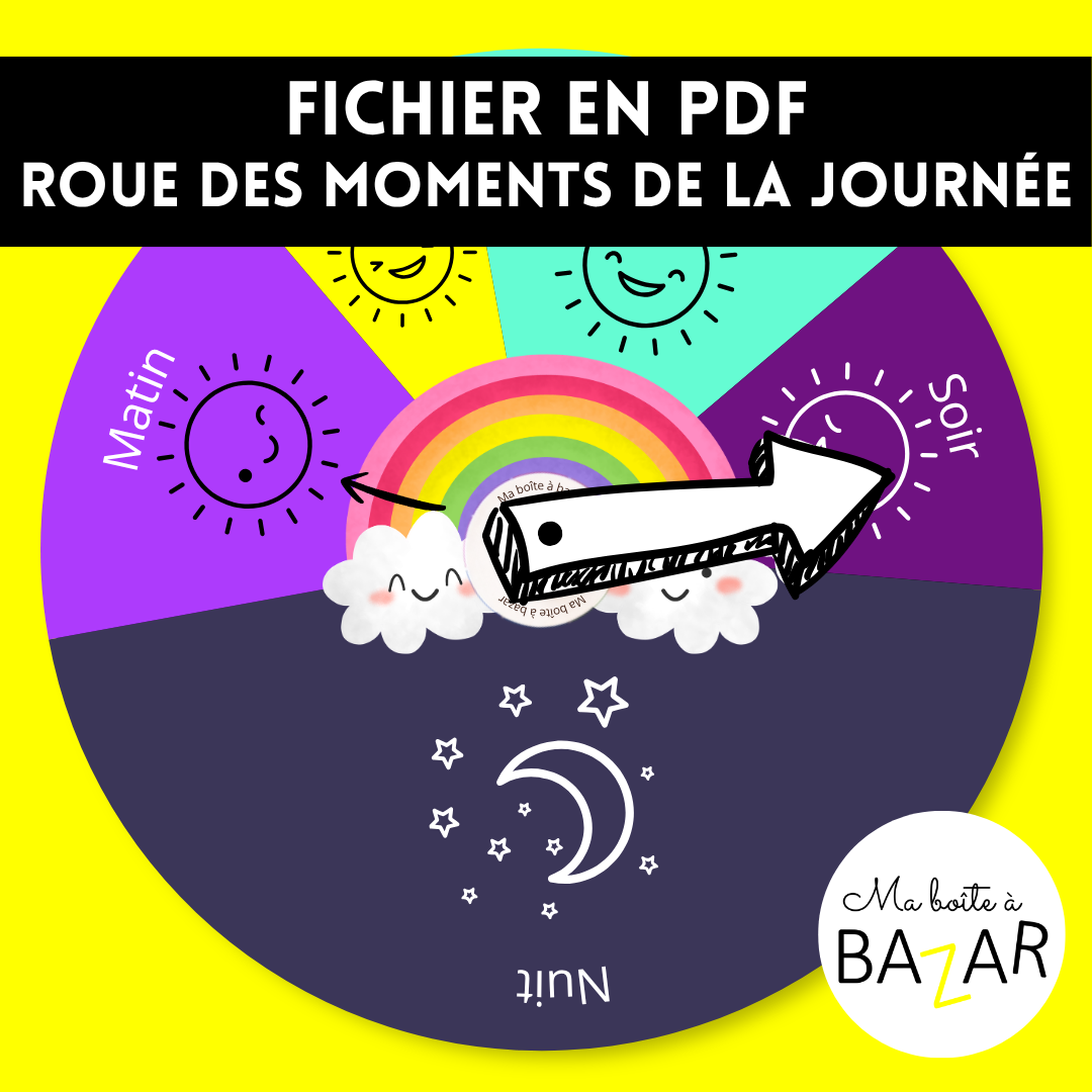 Roue des moments de la journée Montessori – Se repérer et rythmer son quotidien