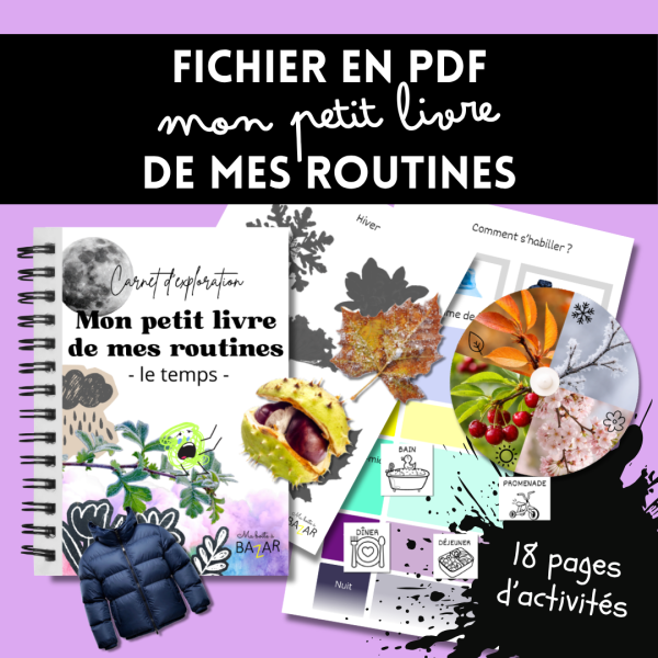 Livre des routines à imprimer – Apprendre à se repérer dans le temps en maternelle