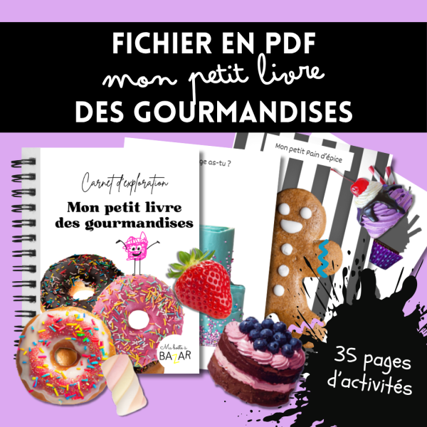 Mon petit livre des gourmandises – Busy Book à imprimer, maths et activités maternelle
